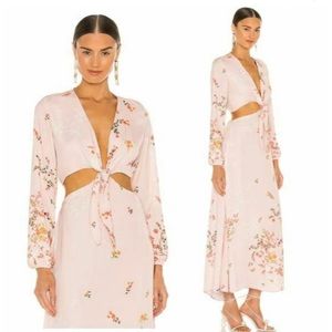 Resa Noelle Pink Floral Cut Out Dress - XS
